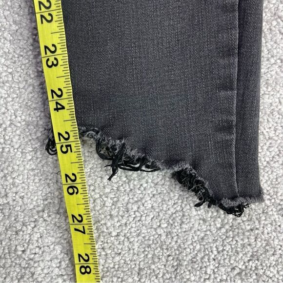 Pistola Jeans Women’s 26* Black Wash Skinny Leg Low Rise Frayed Hem Stretch - Picture 14 of 16